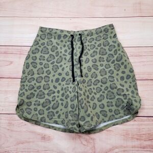 Seaesta Surf Shorts Mens 32 Green Leopard Print Board Shorts Surfing Adult